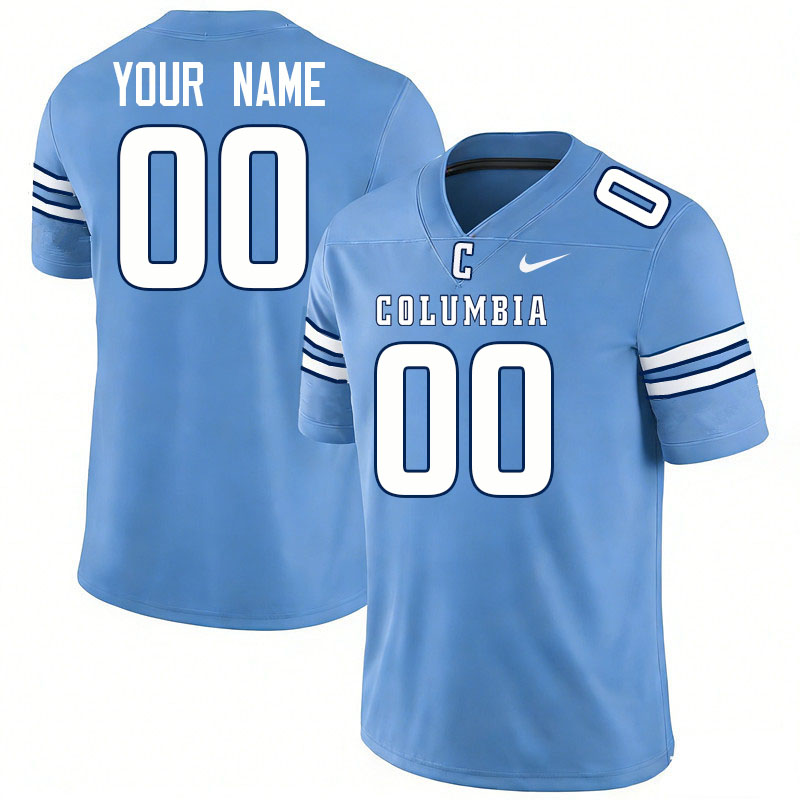 Custom Columbia Lions Name And Number College Football Jerseys Stitched-Columbia Blue